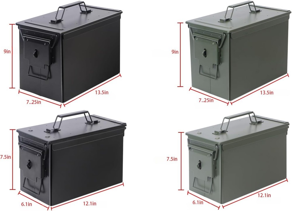 Ammo Can Ammo Box Fireproof Metal Storage Waterproof Container Bullet Proof