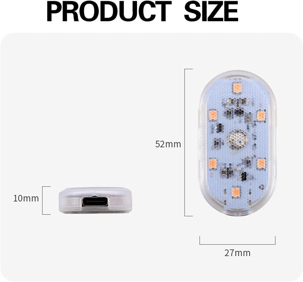 LED Auto Interni, Luci Multicolore Touch a Led Ricaricabile USB