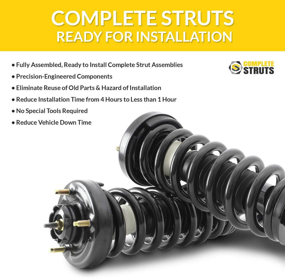 COMPLETESTRUTS - Rear Quick Complete Strut Assemblies with Coil Springs Replacem