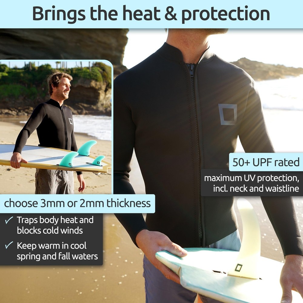 Surf Squared 3mm Neoprene Wetsuit Top Jacket