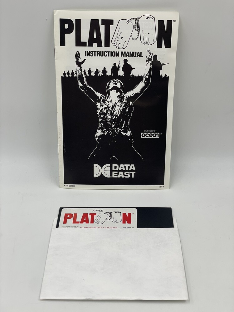 Platoon (Apple II, 1986) Vintage Apple Computer Video Game