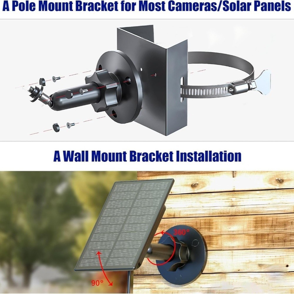 For EufyCam For EufyCam Models Solar Panel Mount Pole And Tree Mounting