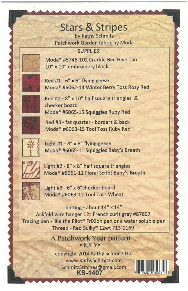 Stars & Stripes - A Patchwork Year Quilt Pattern