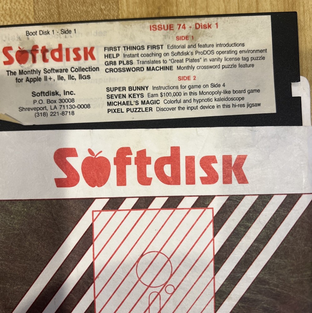 Softdisk Monthly Software Collection For Apple II Issues 92 And 64 4 Disks