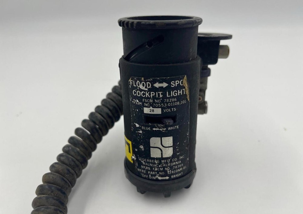 Light, Cockpit Utility, Aircraft, Type, MS17245-5A, Soderberg Mfg. Co