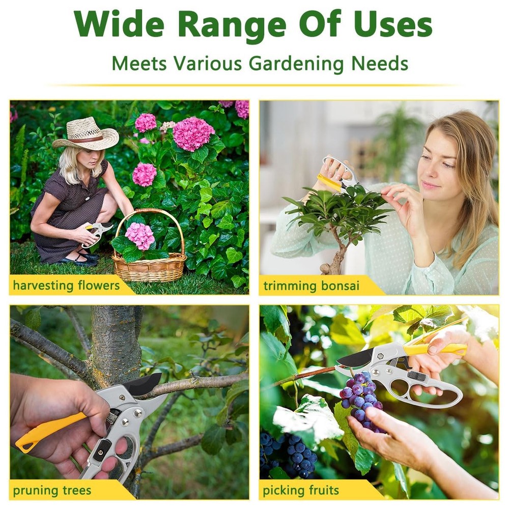 Ratchet Pruning Shears Professional Garden Clippers Sharp Hand Pruners...