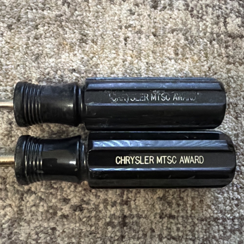 CHRYSLER MTSC GOLD TOOL AWARD PHILLIPS METRA TOOL SCREWDRIVERS