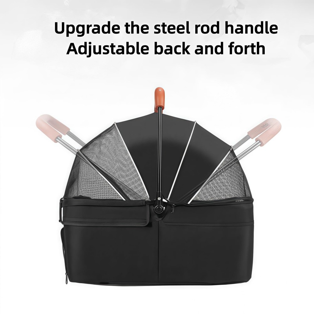 Pet Stroller for Medium Small Dogs/Cats - 4 Wheels Foldable Dog Stroller with...