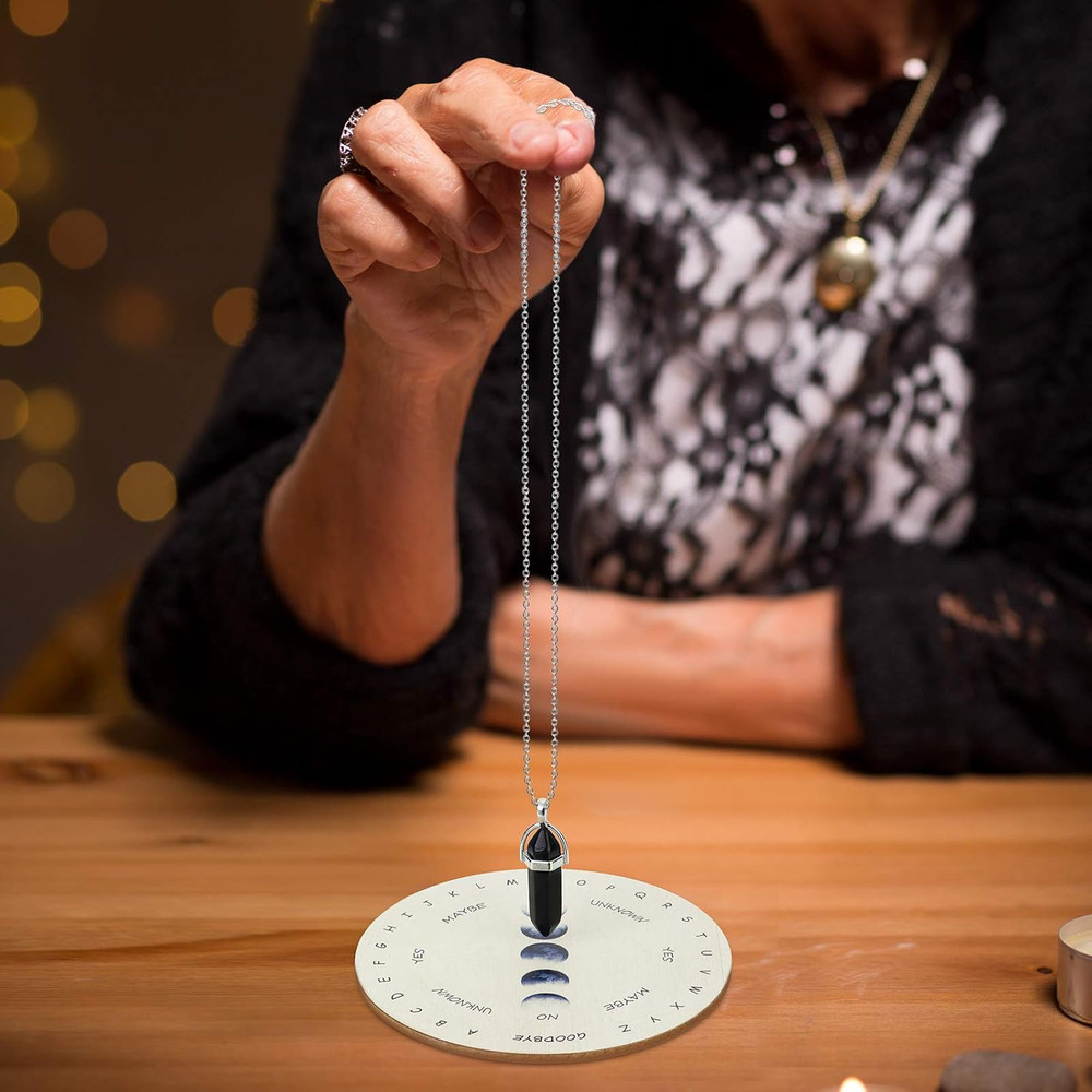 Pendulum Board for Divination Moon Phase Pendulum Board Dowsing Divination Metap