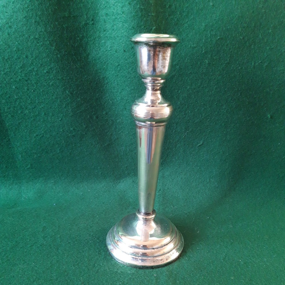 Antique Silver Plated EPNS Candlestick 8" tall