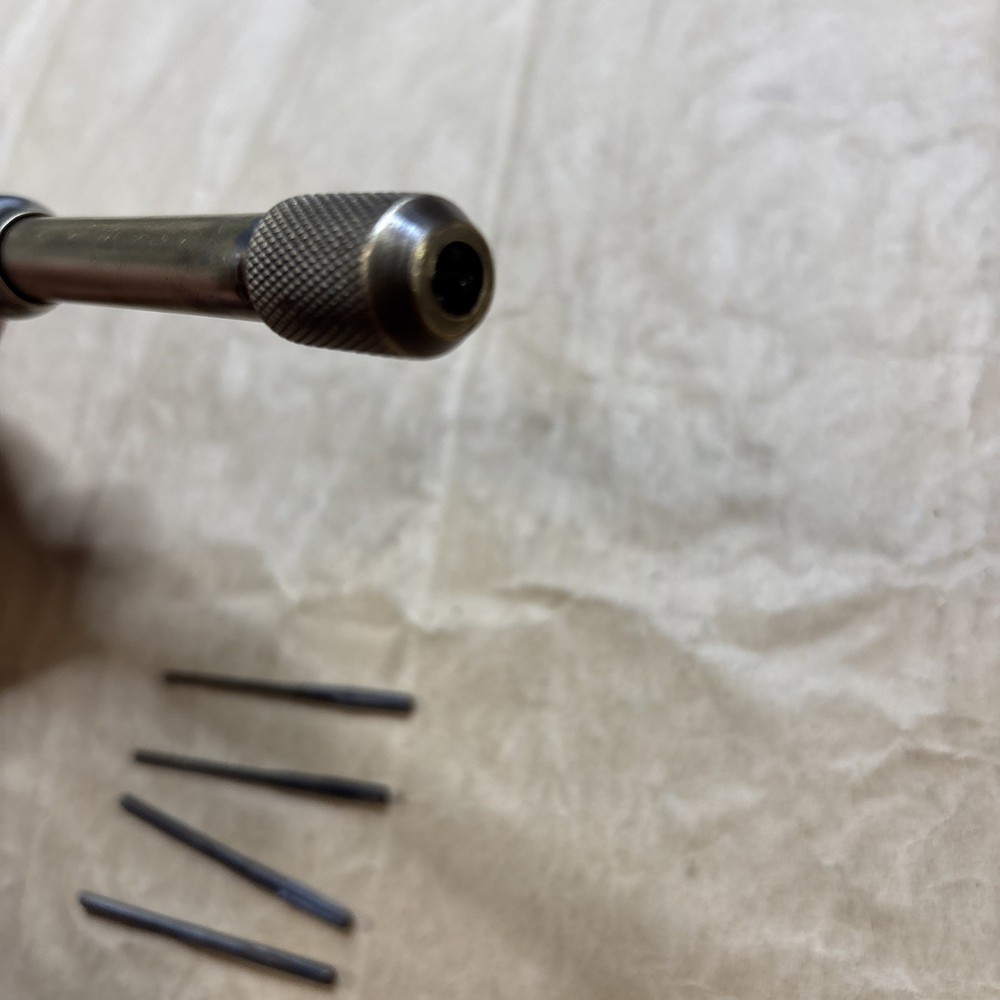 Vintage 10” GOODELL-PRATT TOOL SMITHS PUSH DRILL With Four Bits