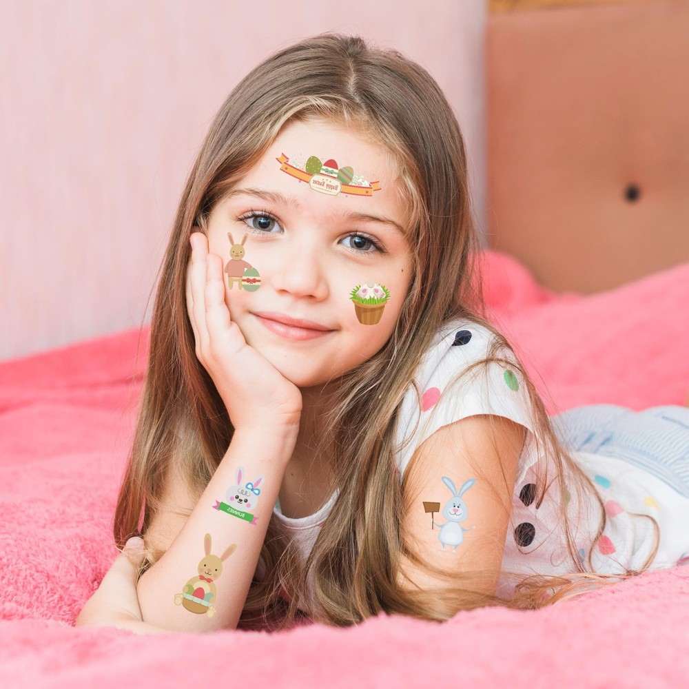 Easter Basket Stuffers Temporary Tattoos, Small, A