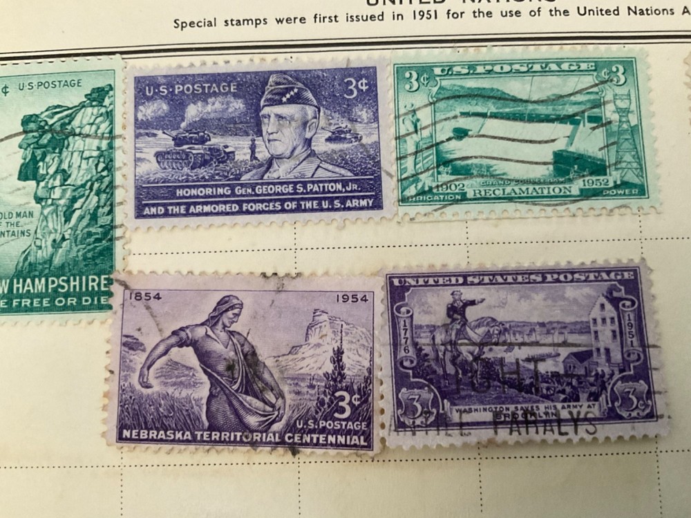 Vintage American Stamps.