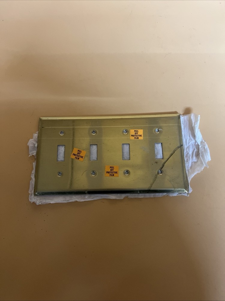 Brass electric switch plate