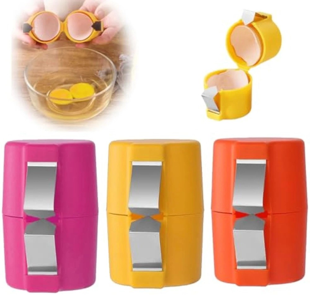 3PCS Egg Shell Opener Egg Cracker Separator Handheld Easy Breaker Kitchen Gadget