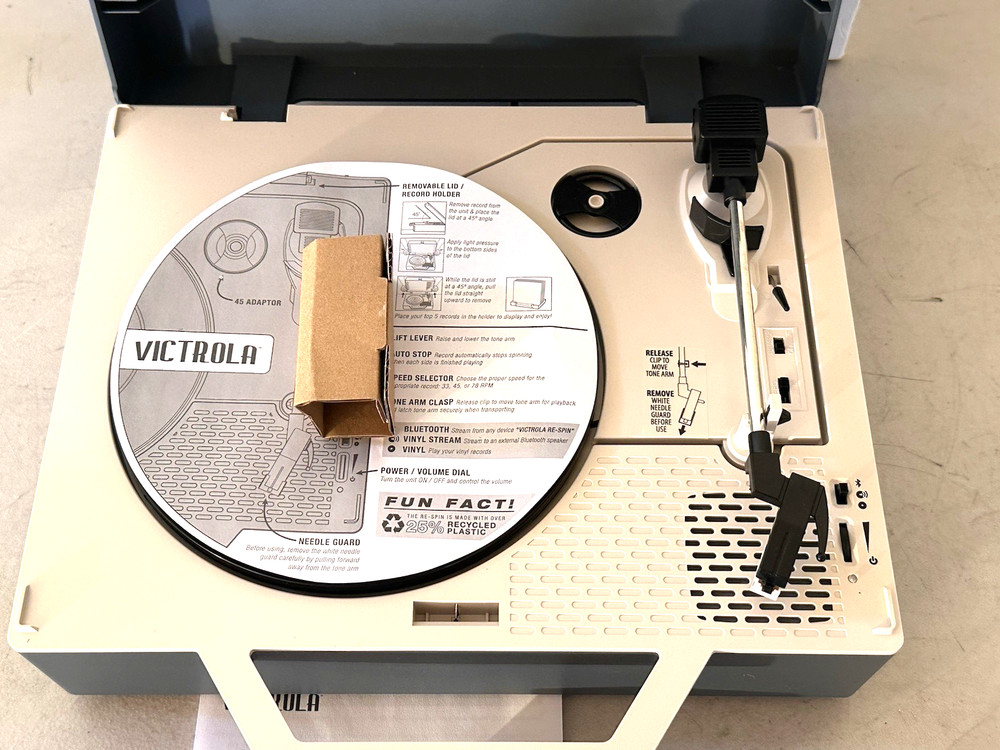 Victrola - Re-Spin Sustainable Bluetooth Suitcase Record Player - Graphite Grey