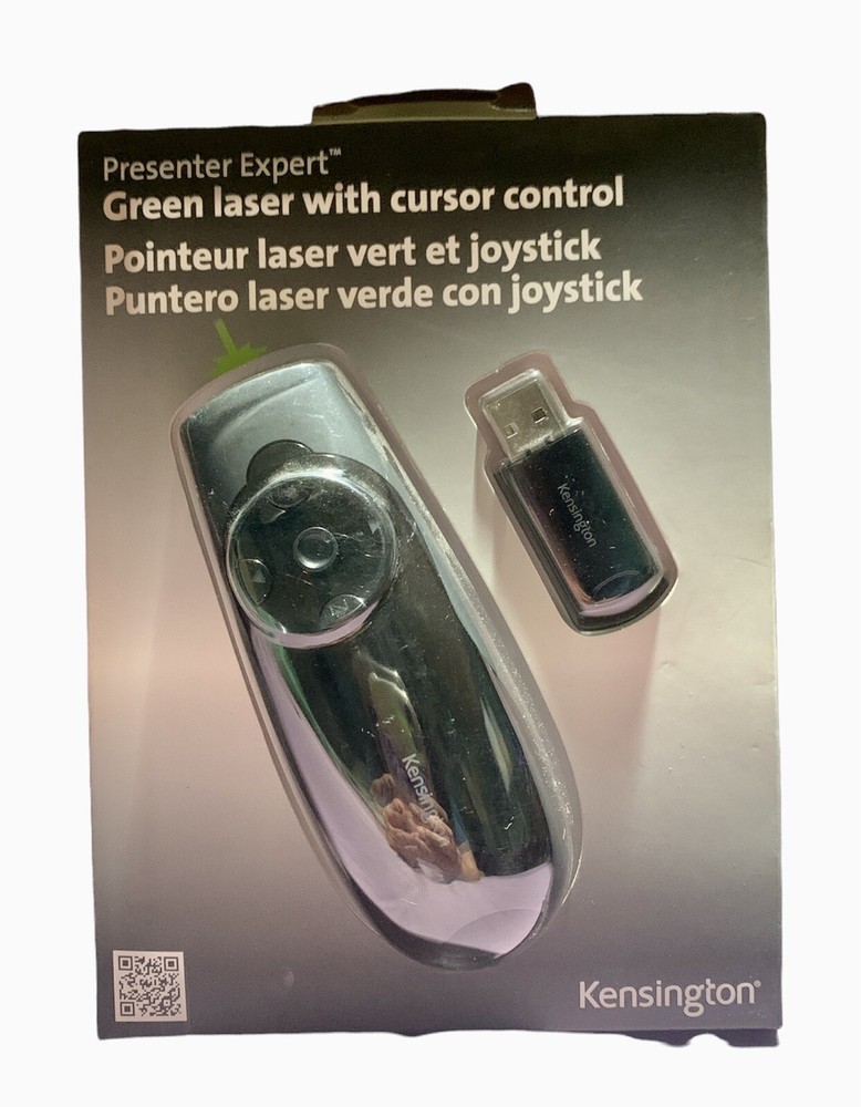 Kensington Expert Wireless Presenter with Green Laser Pointer & Cursor Control