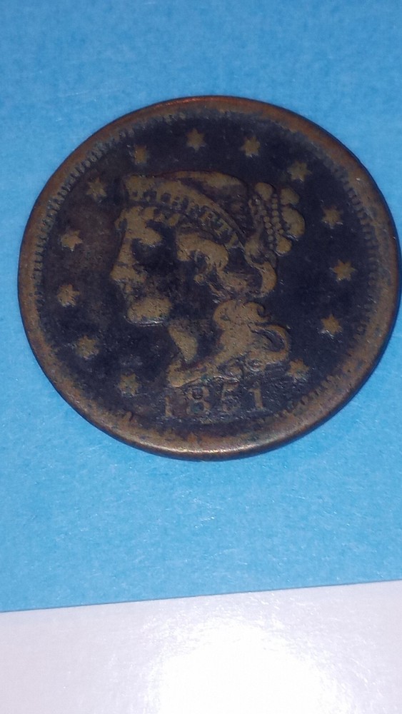 1851 LARGE One Cent Coin - Nice Patina