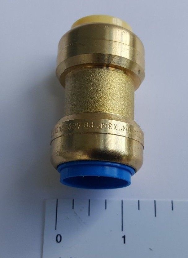 10) 3/4" X 3/4" PB (POLYBUTYLENE) SHARKBITE STYLE CONVERSION PUSH FIT COUPLINGS