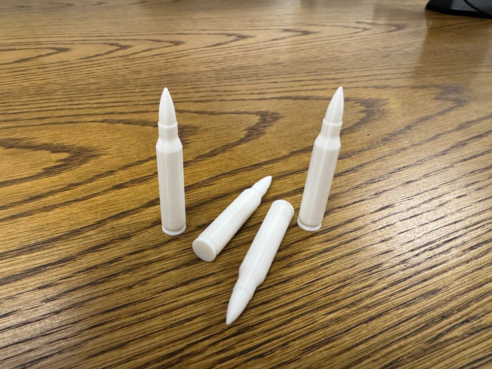 .223 Snap Cap/Dummy Rounds 3D printed (4 Pack)