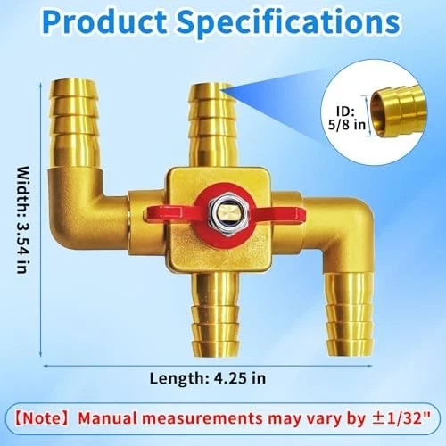 Solid Brass 5/8'' 4-Way Heater Control Valve – Automotive Heater Core Bypass