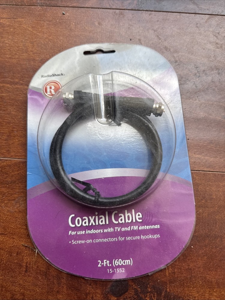 Radio Shack Coaxial Cable Each 2 Foot Long