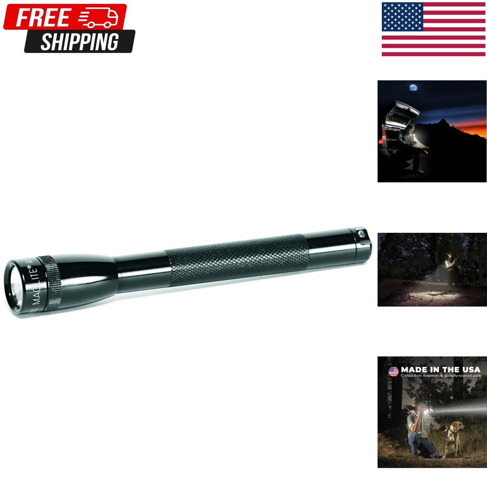 MagLite Mini Incandescent Flashlight AAA Compact Water-Resistant Black