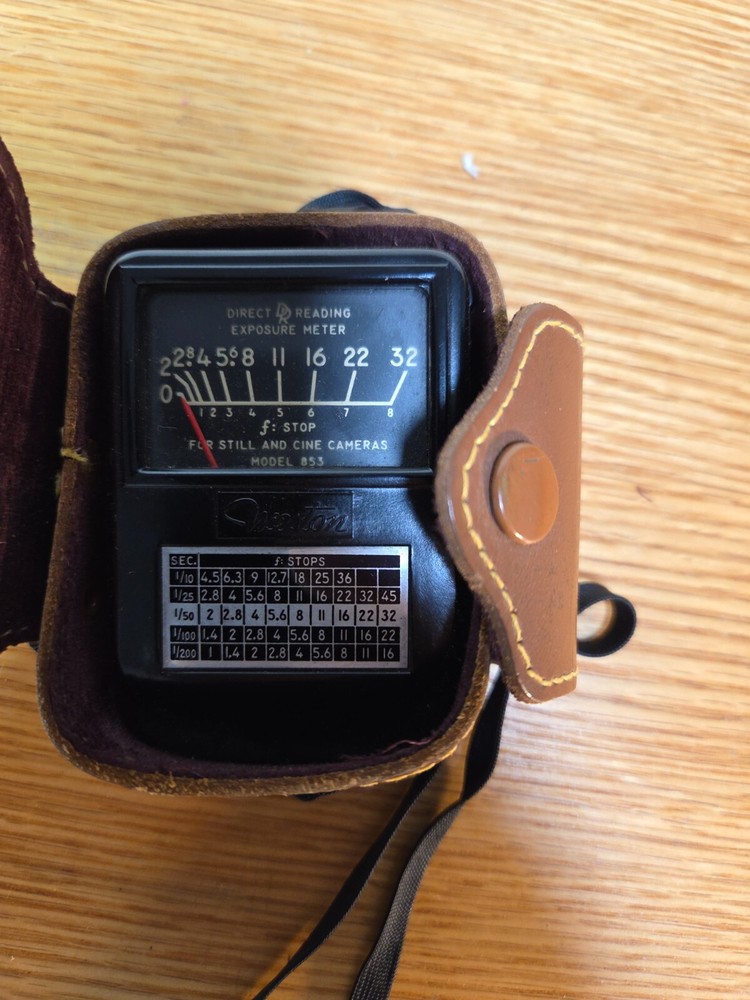 Weston Model 853 Vintage Light Exposure Meter Leather Case