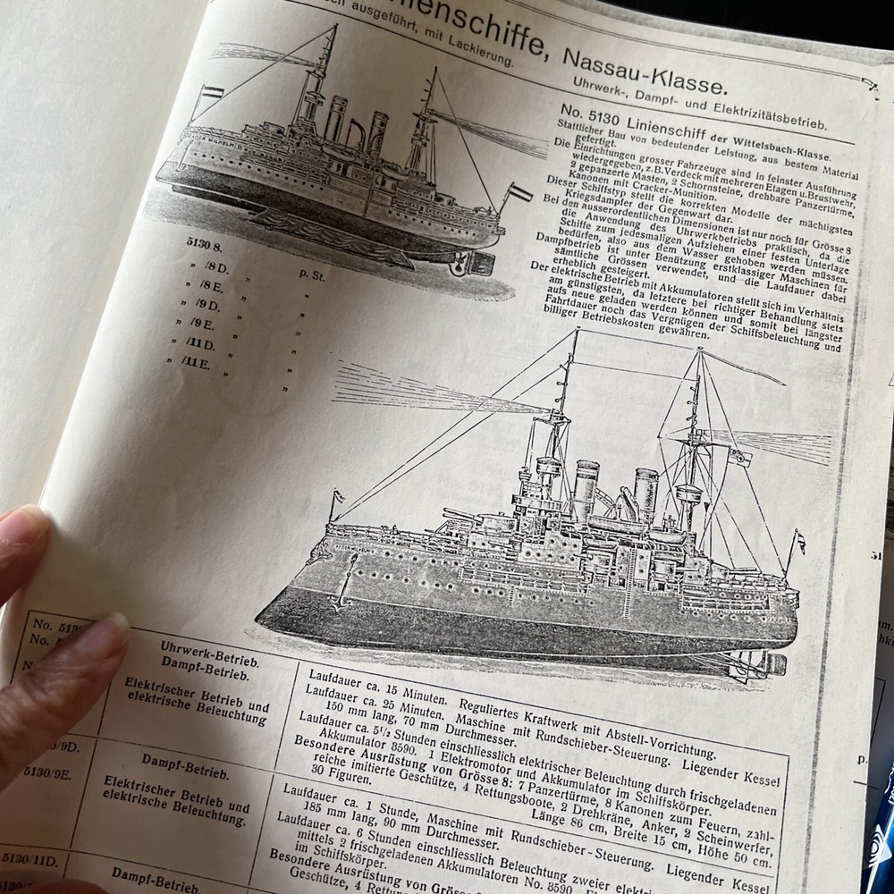 German MARKLIN Model Ships Catalog Copy
