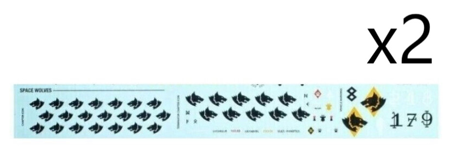40K Space Wolves Space Marines 2x Transfer Sheets Leviathan Decals Primaris