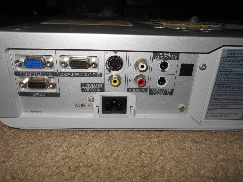 PANASONIC PT-LB80 PROJECTOR No Cords