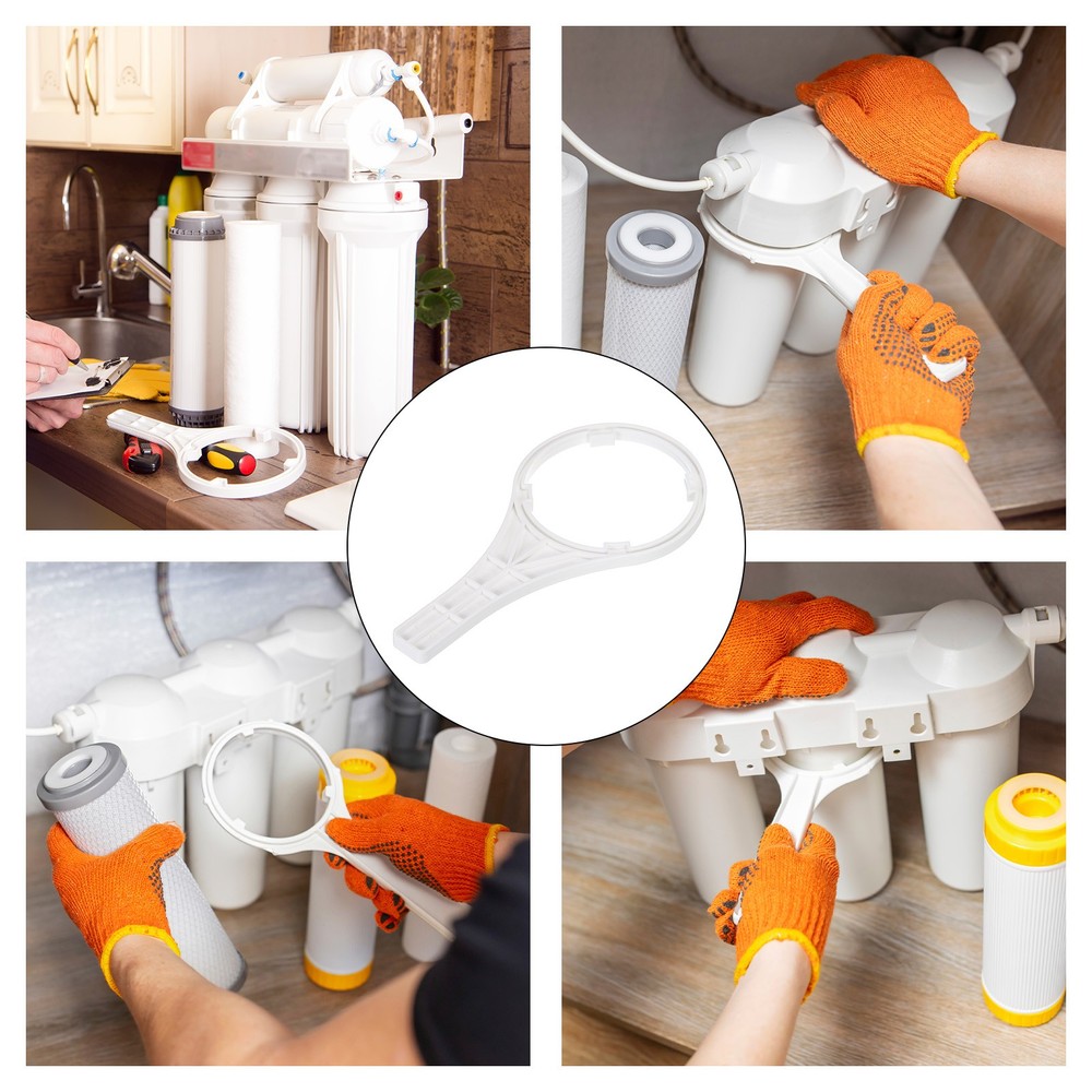 Water Filter Housing Wrench Fits for 10" Water Plastic Wrench White