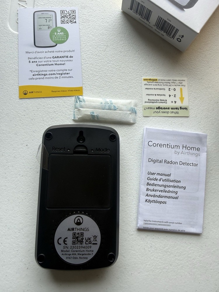 Airthings 223 Corentium Home Radon Detector