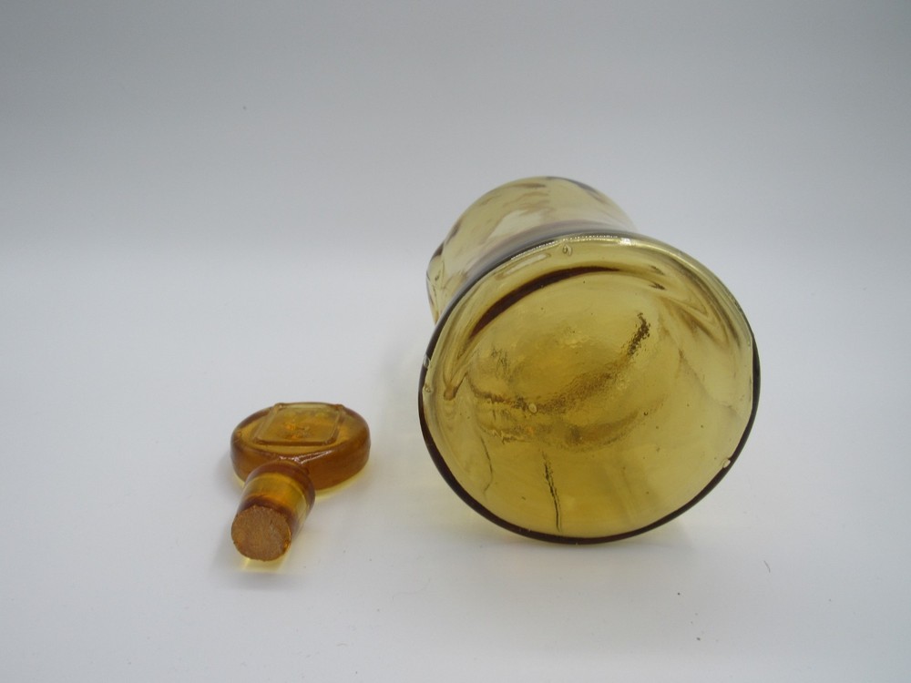 Vintage Amber Man Bottle