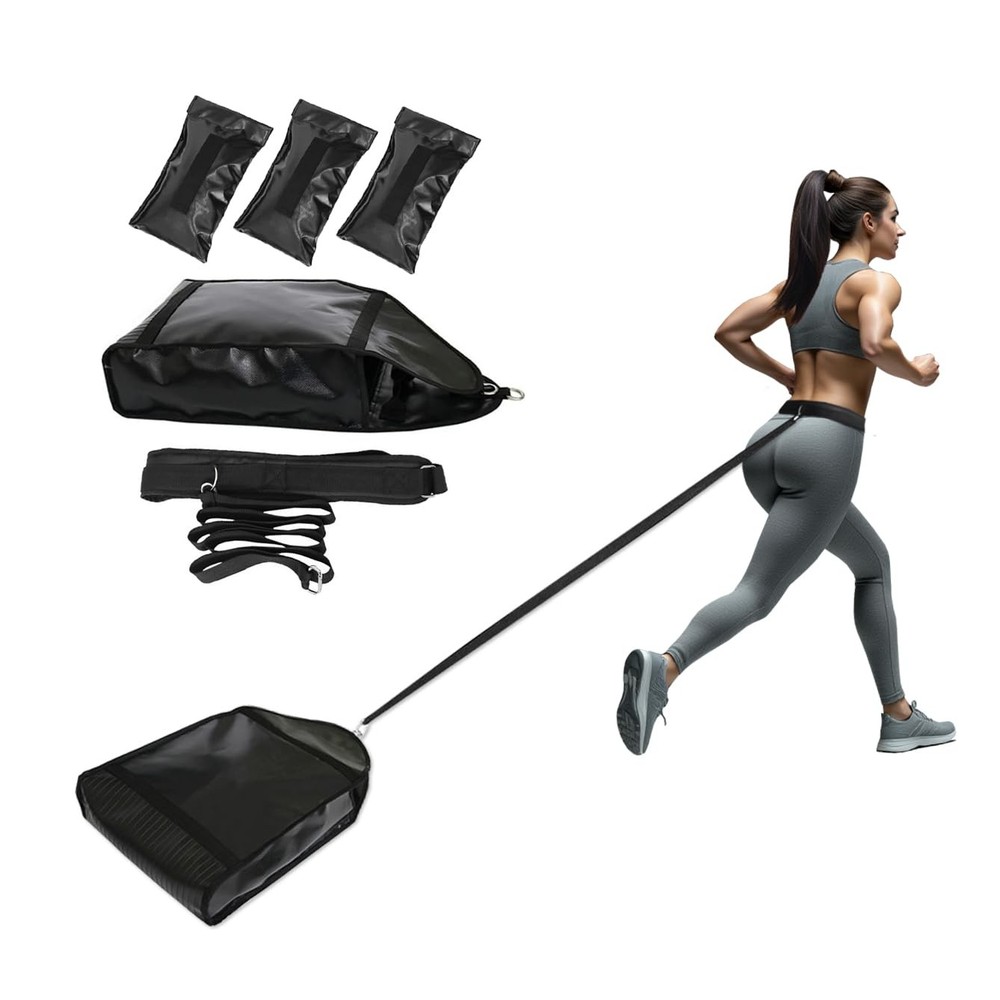 Running Weight Bag Speed Training Sandbag Adjustable Medium, Black