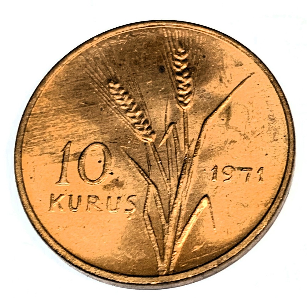 # C4151 TURKEY TEN KURUS 1971 COIN