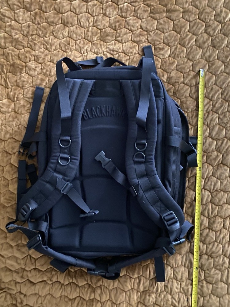 BLACKHAWK Tactical Backpack Multi-Use Pack Bag Full Size Military Black SOF SEAL