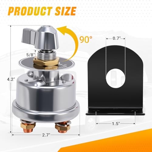 Battery Shut Off Switch 12v Heavy Duty Battery Cut Off Switch with Side 200A
