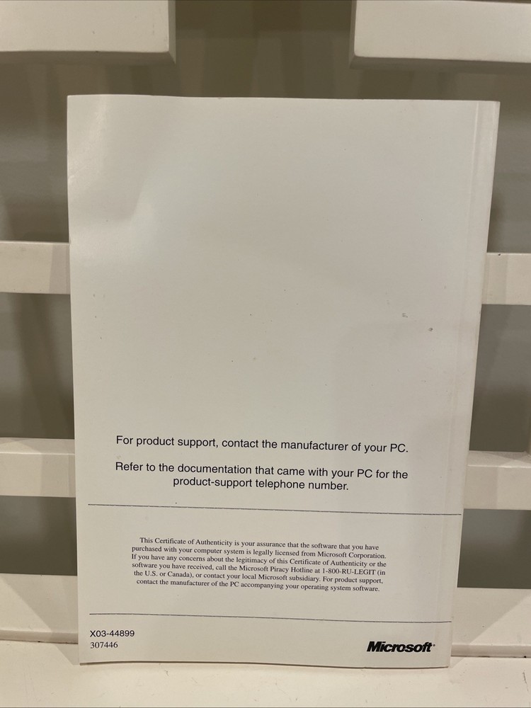 Windows 95 Certificate of Authenticity, Manual & COA, NO CD ROM