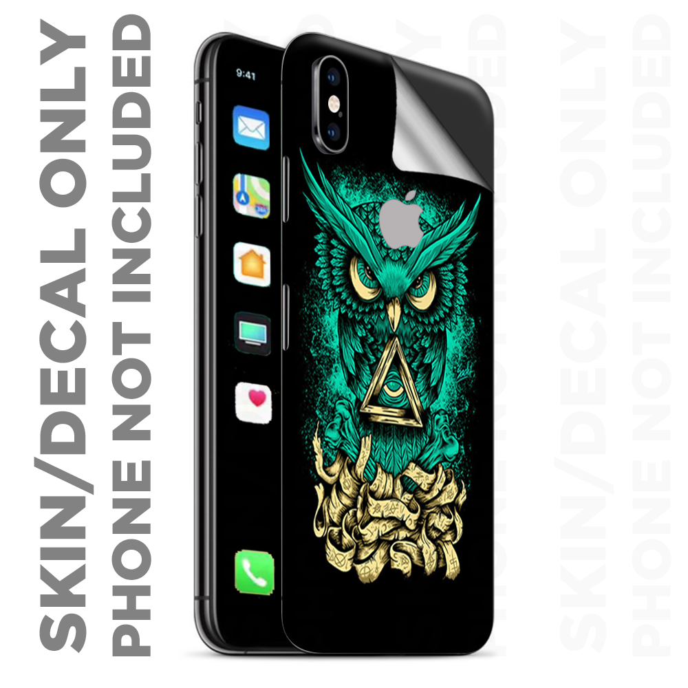 Skins Decal Wrap for Apple iPhone XS Max-Awesome Owl Evil