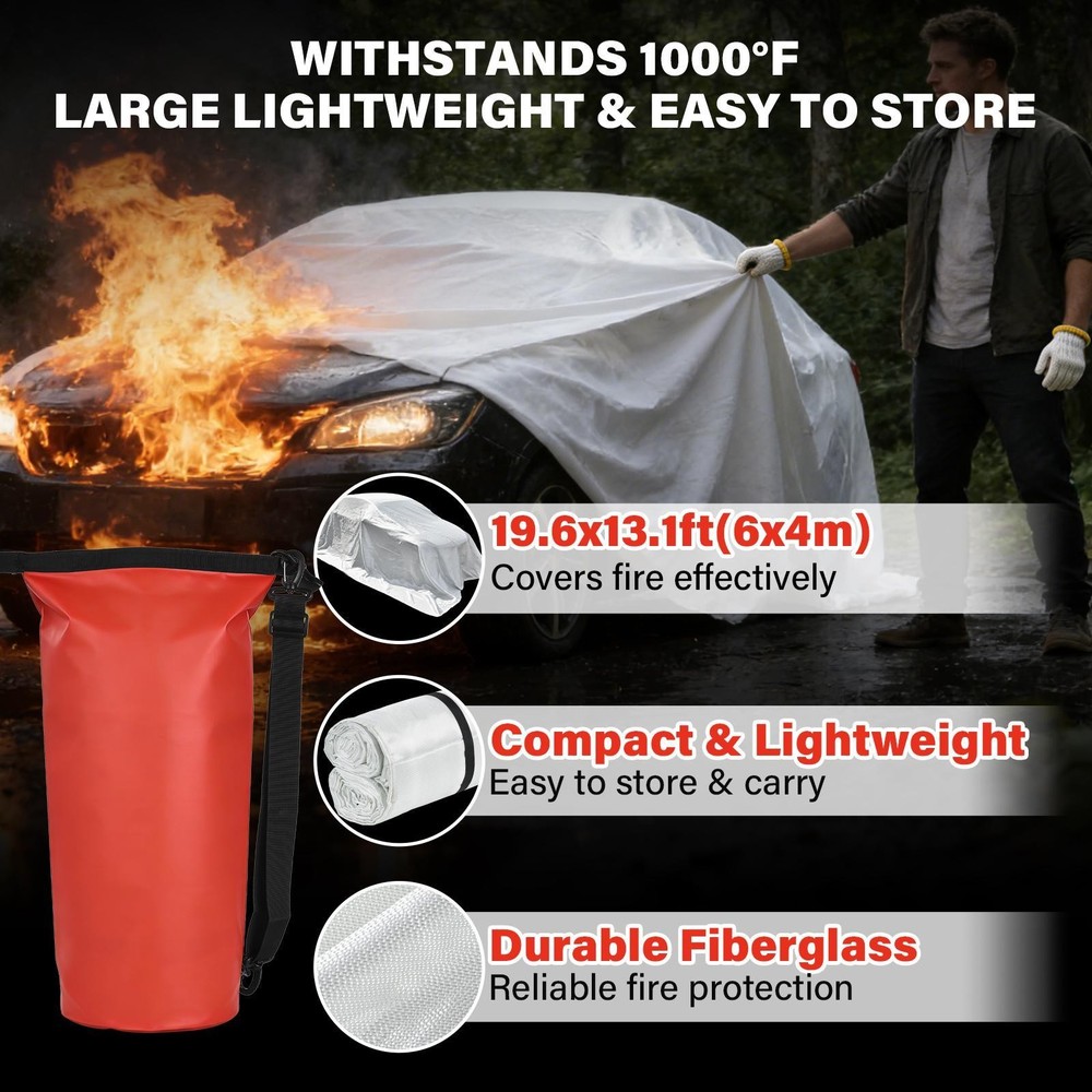 Car Emergency Fire Suppression Blankets Fireproof Blanket Fire Retardant Blanket