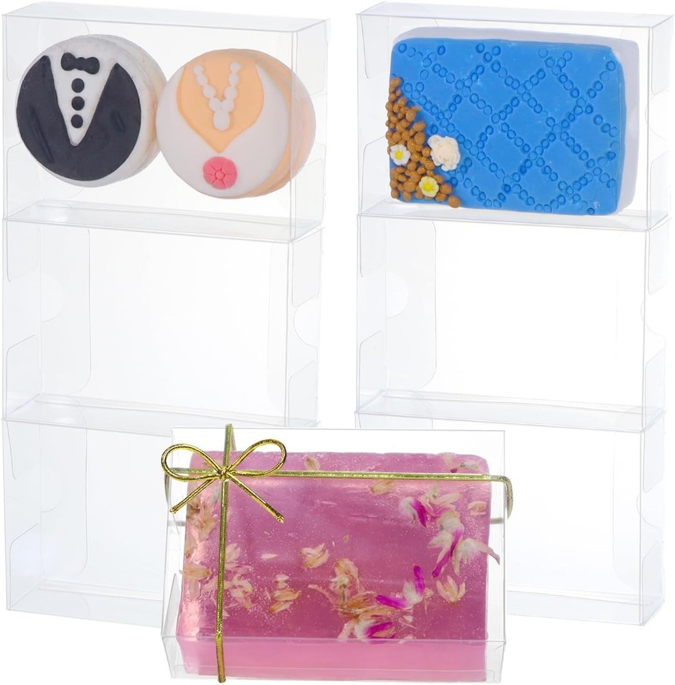 40Pack 3.5x2.36x1.2Inch Soap Boxes Packaging Small Bakery Dessert Macaron Boxes