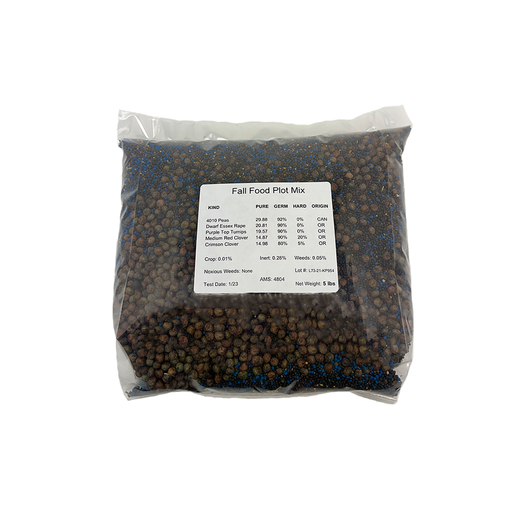 5 LB DEER FALL FOOD PLOT - CLOVER, BRASSICA, FORAGE PEA - Food Plot Seed