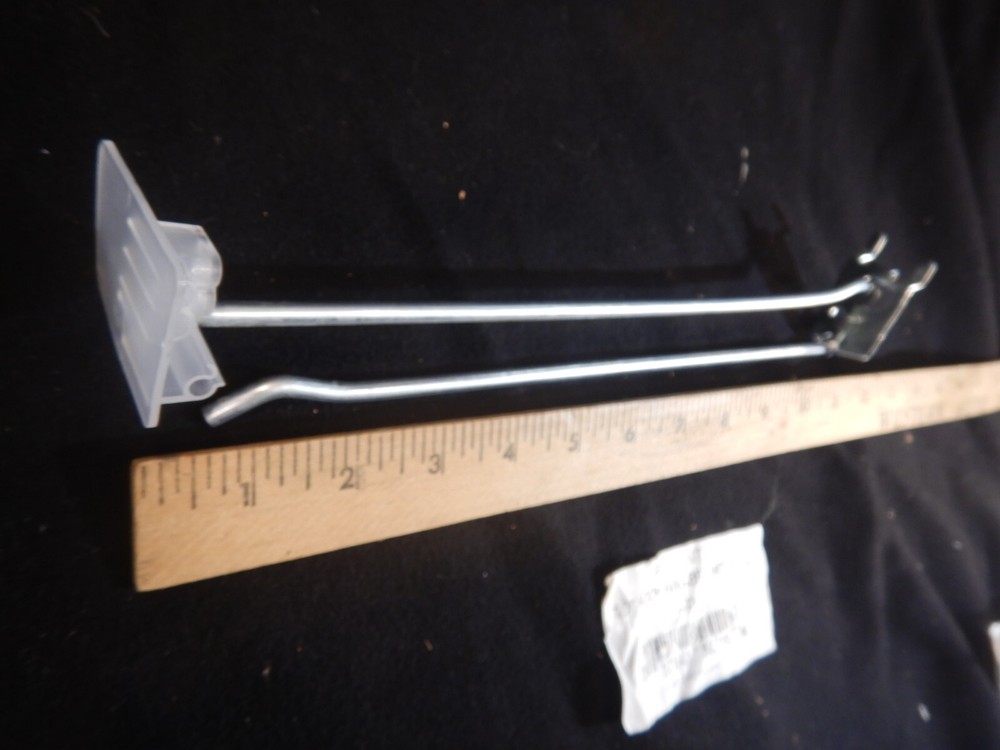 50 Pack 10" Hook with Label Holder for Pegboard Retail Display Use