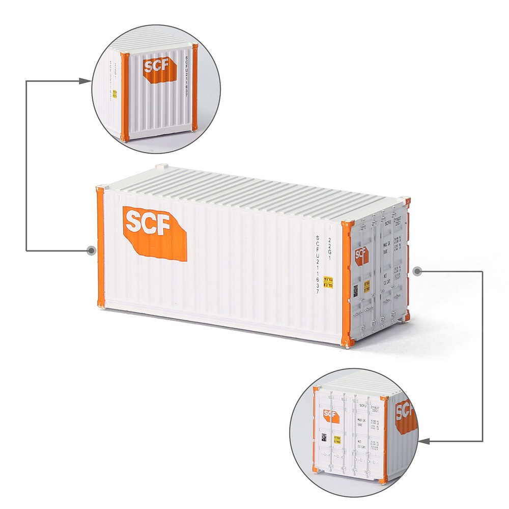 Evemodel N Scale 1:160 20ft Shipping Container 20' Cargo Box Model Railway