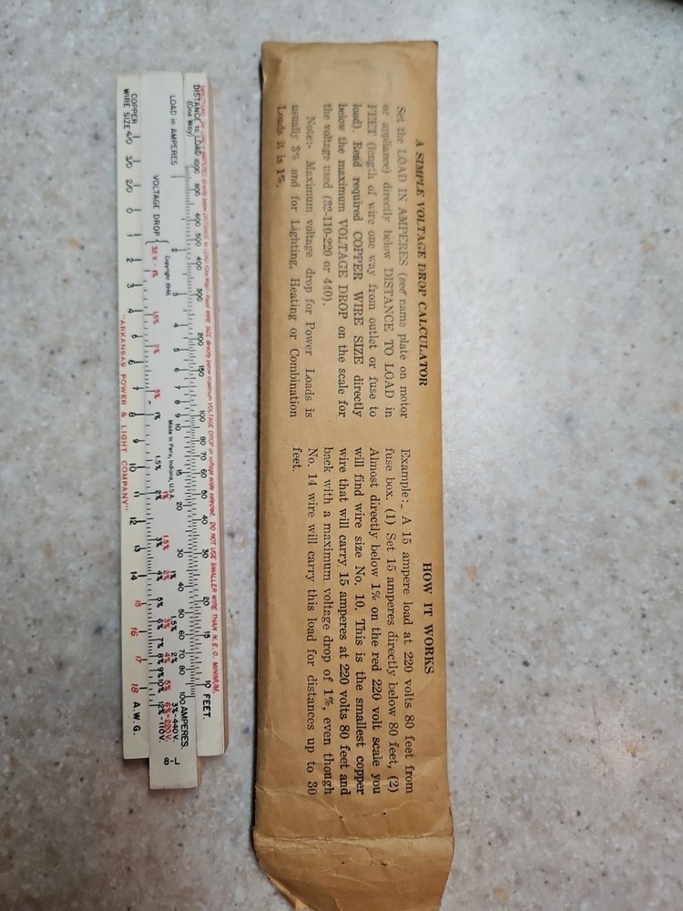 slide ruler Arkansas Power And Light