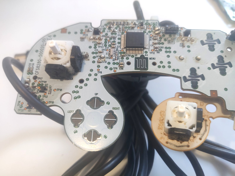 Nintendo GameCube OEM Controller Motherboard with Rumble & Wire Cable Tested