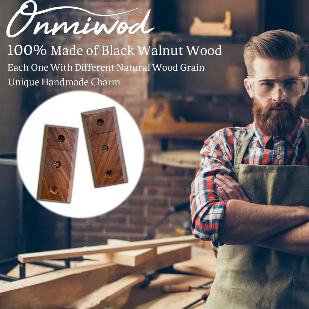 Unique Rustic Guitar Wall Hanger - Adjustable Black Walnut Design for Musicians