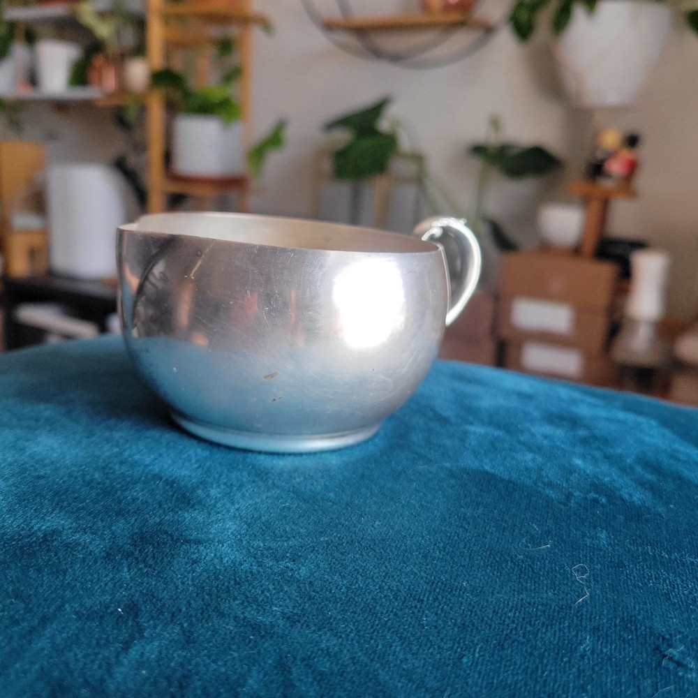 Silverplated Cup with Pouring Spout and Ornate Handle