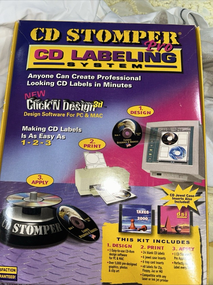 CD Stomper Pro CD Labeling System Kit Create CD Labels By Stomp 2003